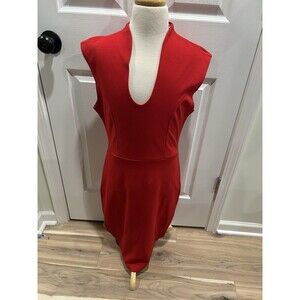 Rolla Coster Red Size L Midi Dress Zip Back Cocktail New Years Holiday Occasion